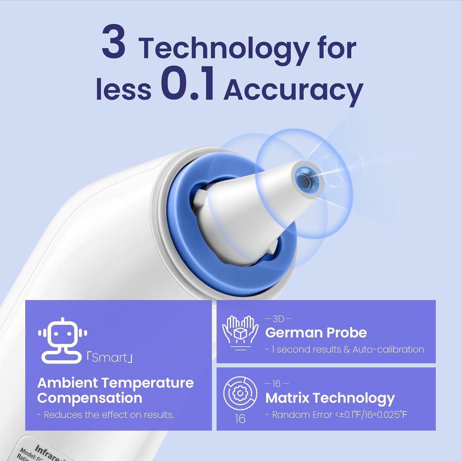 Detalle de Highly Accurate Ear Thermometer – Viproud Digital Ear Thermometer for All Ages
