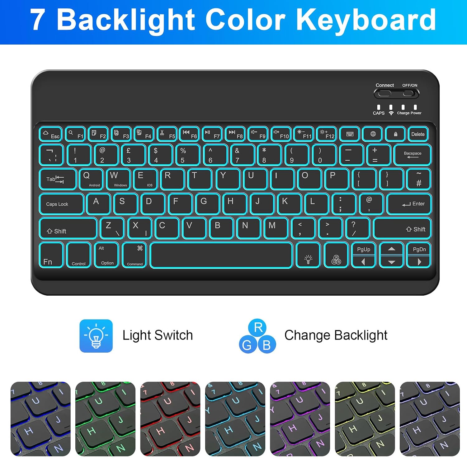 Detalle de SOPPY backlit keyboard case 12.4 inch