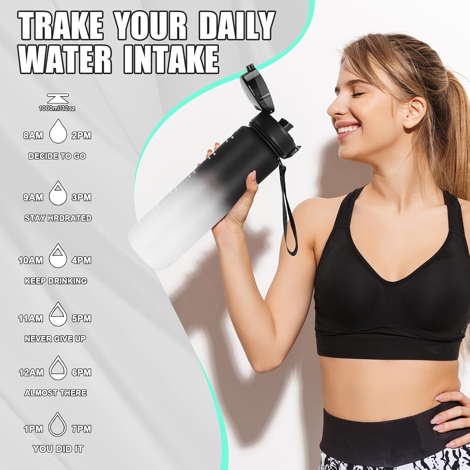Detalle de Gobravio 1L sports water bottle