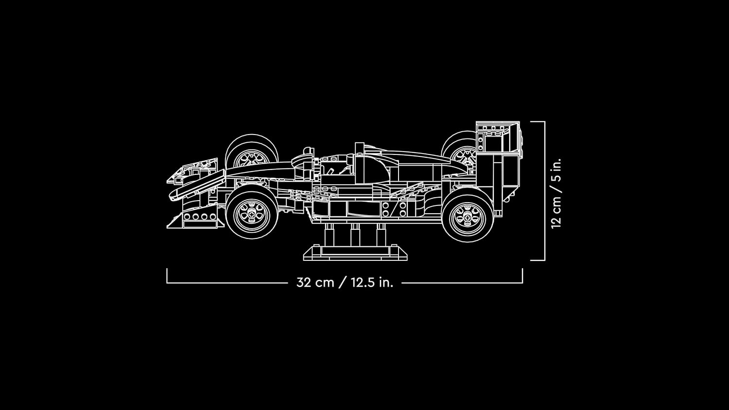 Detalle de LEGO Icons McLaren MP4/4 & Ayrton Senna Modellauto Set 10330 – Detailreiche Bauidee für Erwachsene