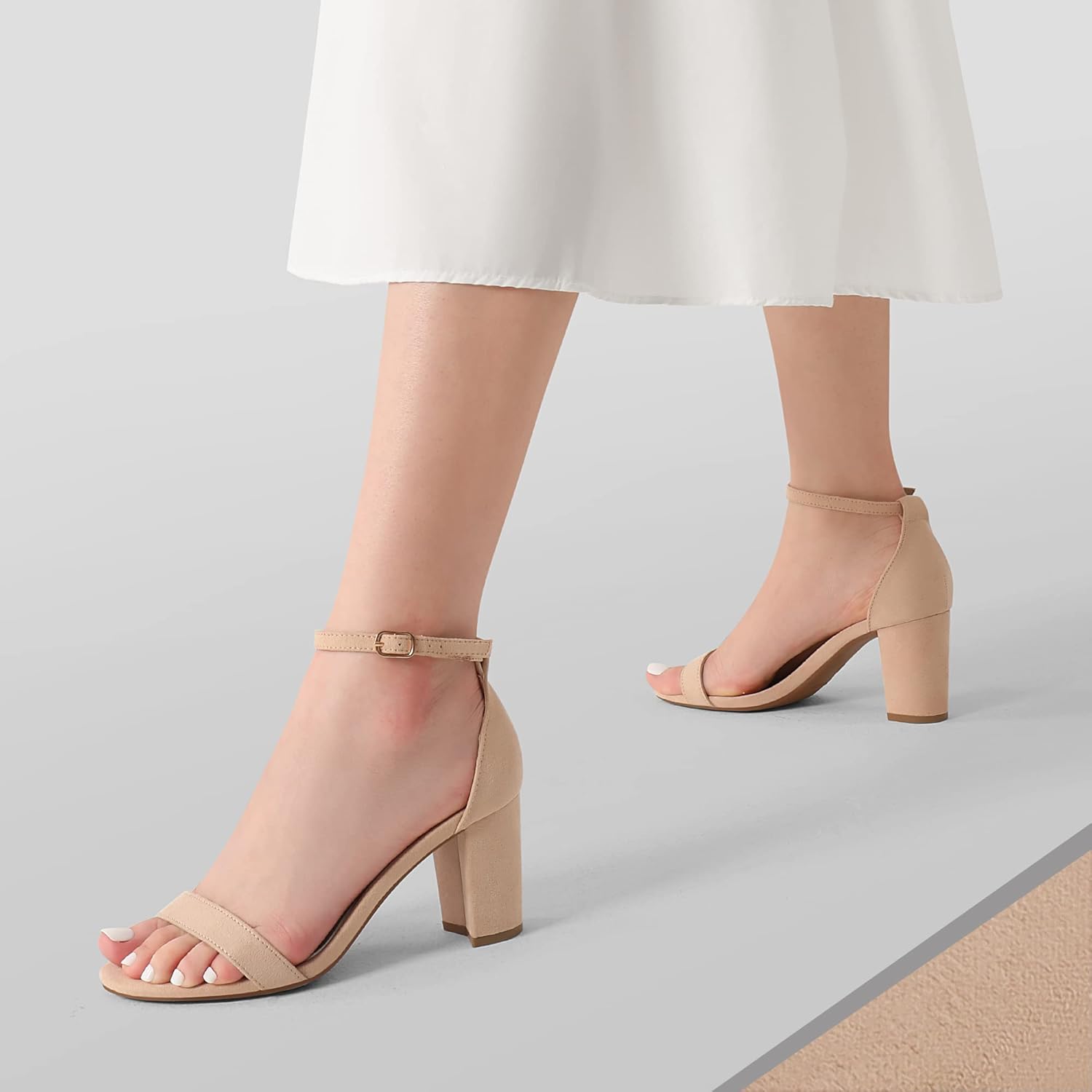 Thumbnail 1 de DREAM PAIRS Women's Chunk Low Heel Pump Sandals