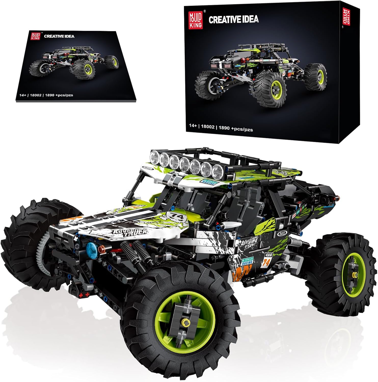 Thumbnail 6 de Mould King 18038 Ferngesteuerter Geländewagen – 1016 Teile, Dual-Control Bausatz