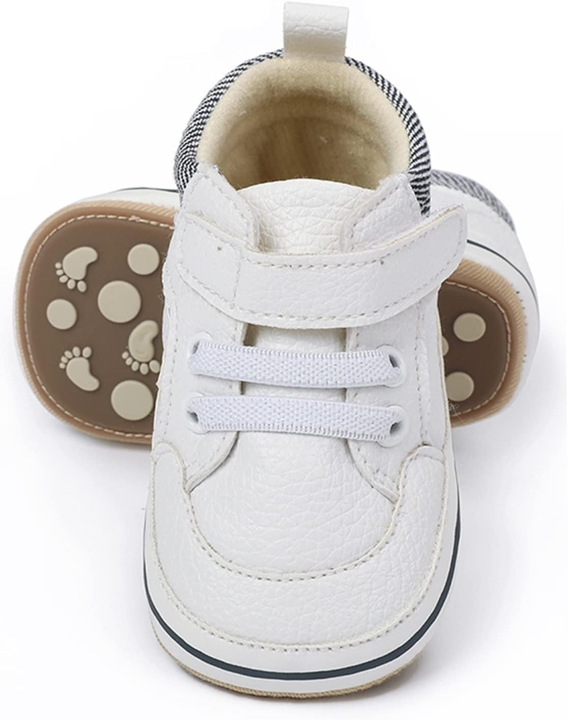 Detalle de RVROVIC toddler first walkers PU leather anti-slip sneakers & soft ankle boots