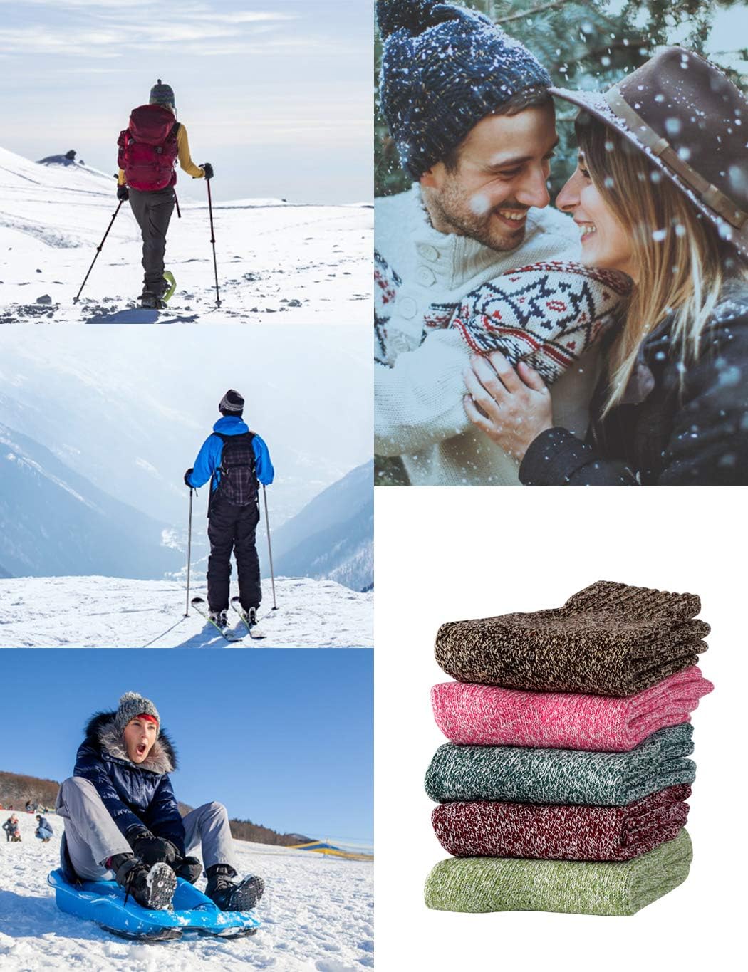 Detalle 2 de Jeasona Wool Hiking Socks 5 Pairs