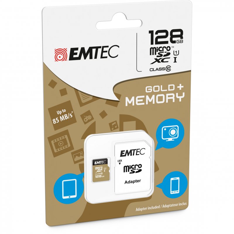Thumbnail 2 de Emtec Elite Gold 128 GB MicroSDXC UHS‑I Clase 10 💾