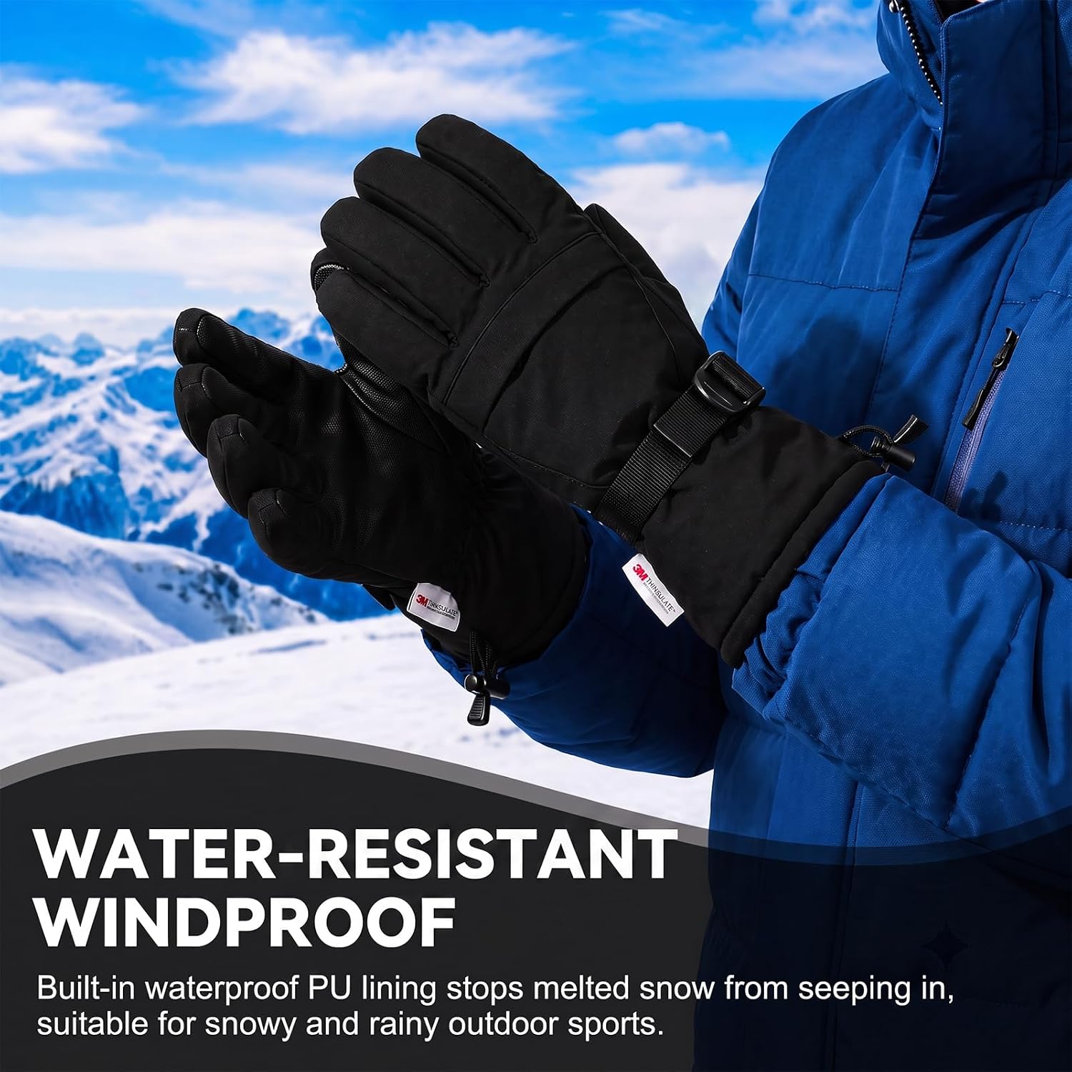 Thumbnail 5 de Ski Gloves Warmest Waterproof Breathable Snow Gloves