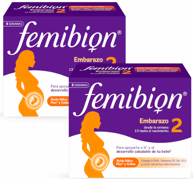 Femibion 2 Embarazo multivitaminas 2x28 cápsulas y 28 comprimidos 💊