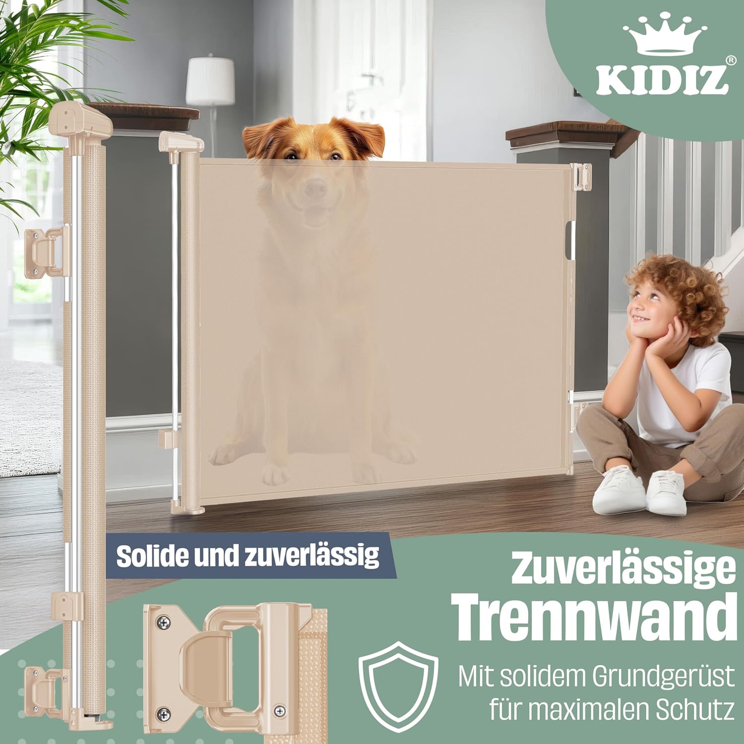 Detalle 2 de KIDIZ Treppenschutzgitter ausziehbar 0-140 cm