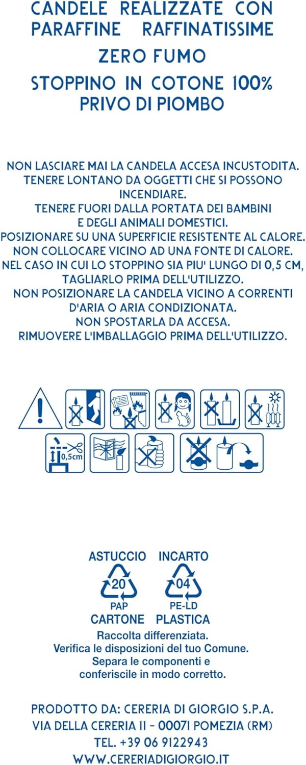 Detalle 2 de Bougies Cereria di Giorgio Risthò 4 cm ⚡