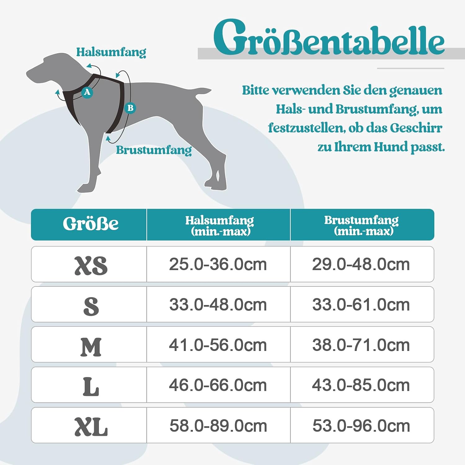 Detalle 2 de rabbitgoo Hundegeschirr Größe L – Anti-Zug, verstellbar mit Reflexstreifen und Kontrolle (blaugrün, L)