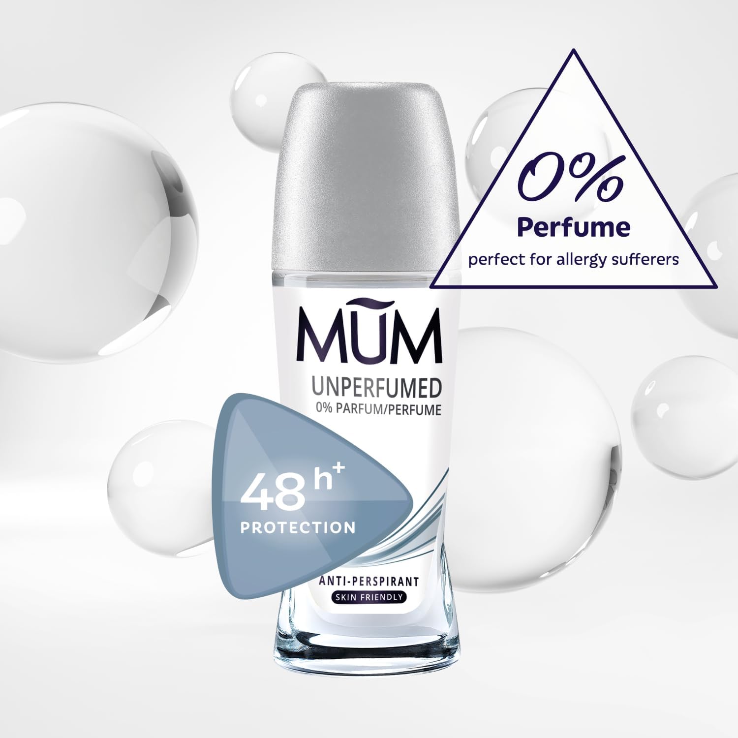 Detalle 2 de Mum Unperfumed Roll On Deodorant (50 ml) – 6 Pack, Alcohol Free & Fragrance Free