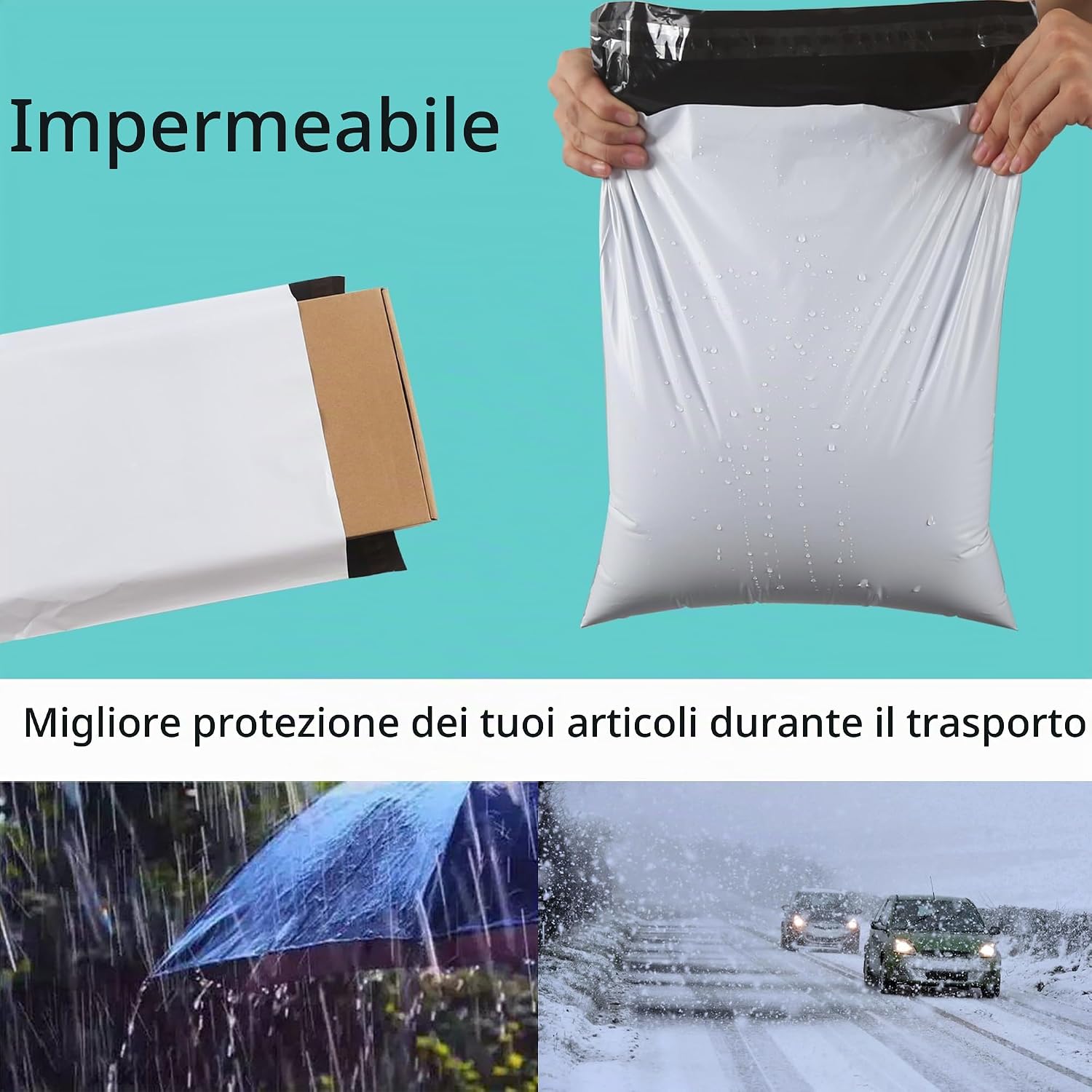 Detalle de Rshuhx Buste per Spedizioni Vinted 25×35, 30×40 e 32×45 cm – 30 pezzi, impermeabili e self-adhesive