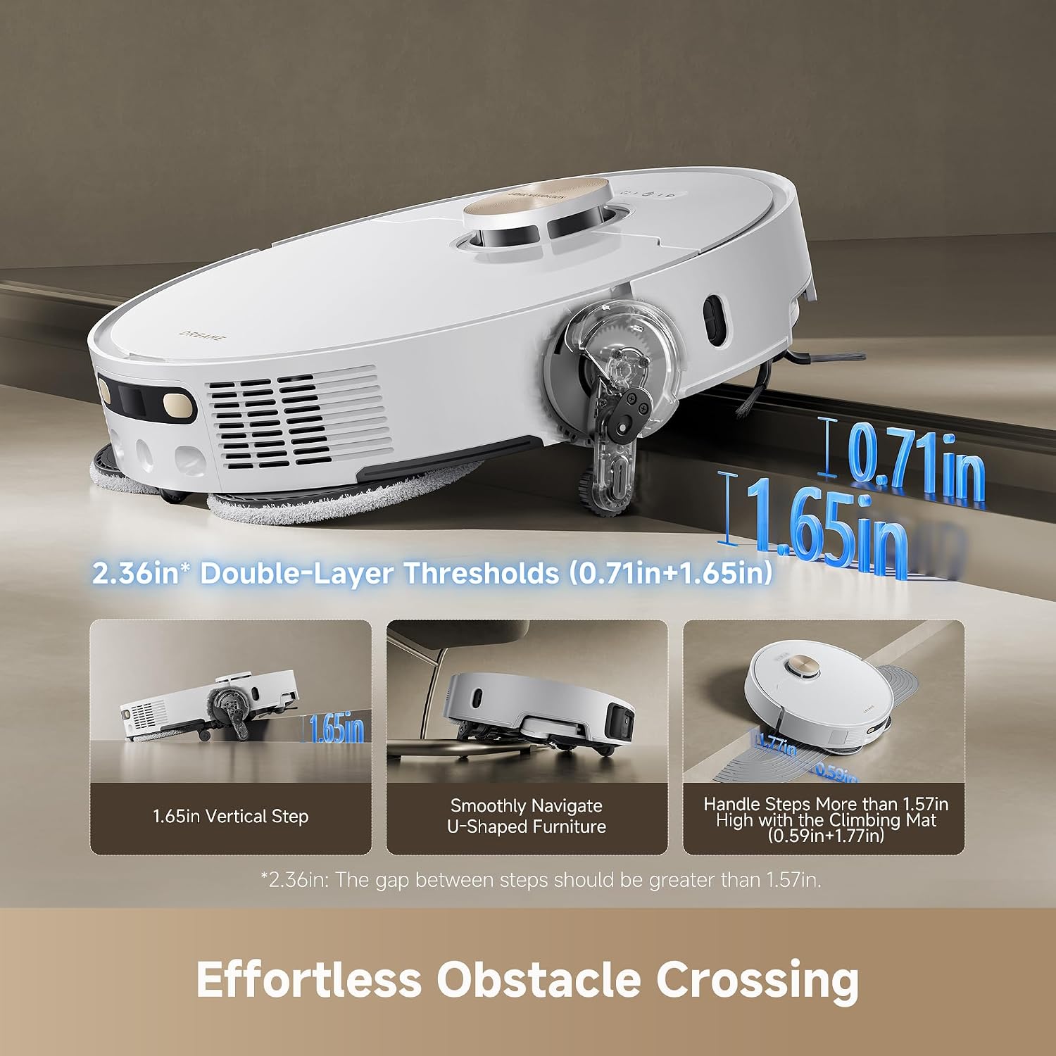 Detalle 2 de DREAME L50 Ultra Robot Vacuum and Mop, 19,500 Pa Suction, AI Navigation