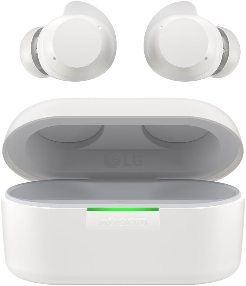 Thumbnail 6 de LG xboom Buds Plus by will.i.am Bluetooth-Kopfhörer (Akkulaufzeit bis zu 30 Stunden, ANC, IPX4) – Weiß
