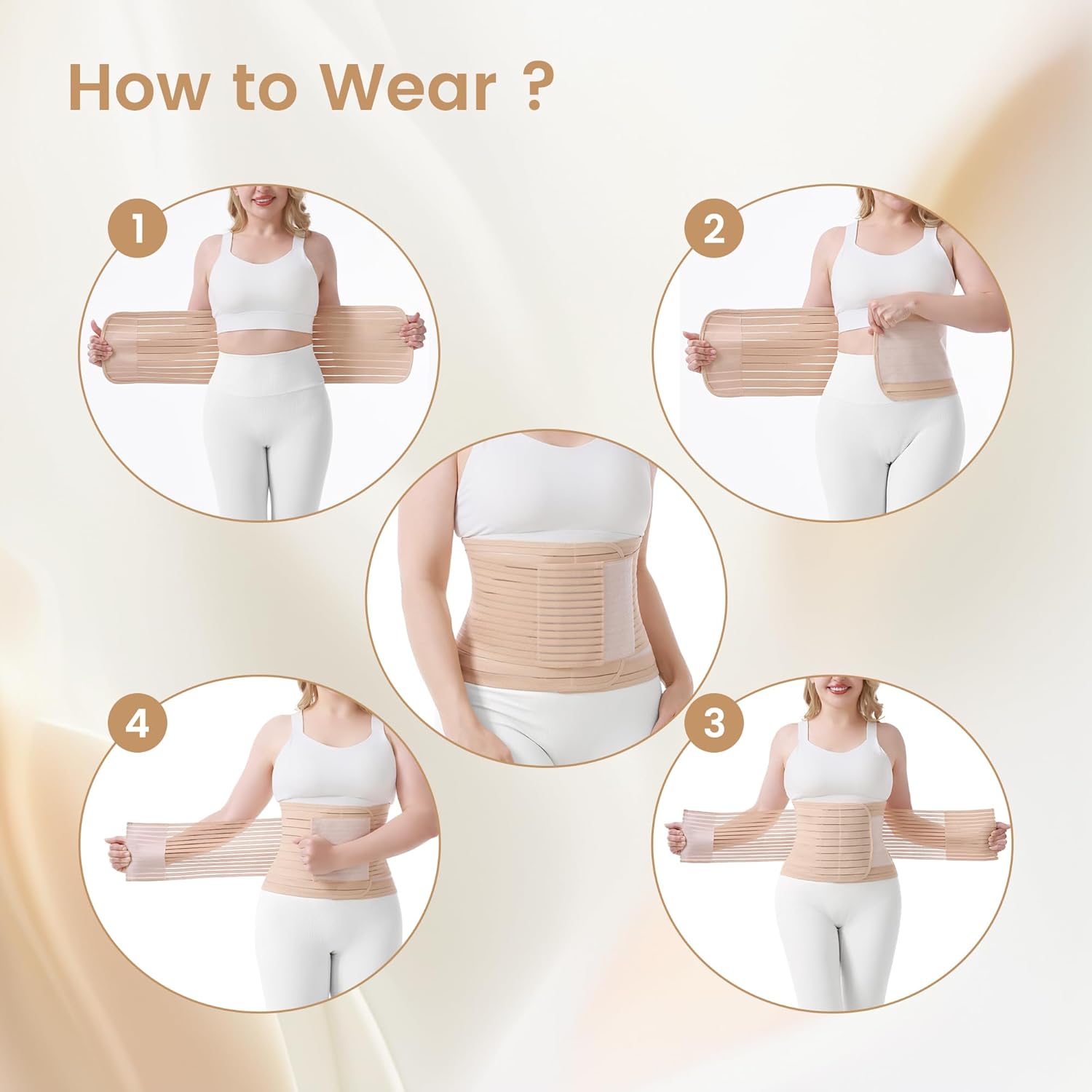Thumbnail 4 de Trendyline Postpartum Belly Wrap for C-Section Recovery (Firm Compression, Adjustable & Breathable)