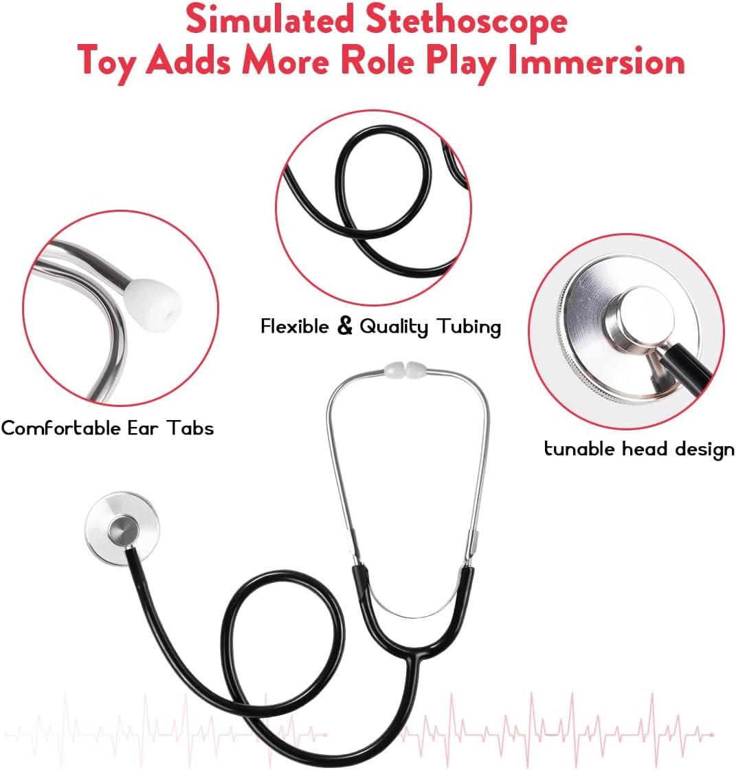 Thumbnail 2 de Meland Doctor Costume for Girls (Kids Scrubs with Lab Coat & Carry Bag) — Role Play Outfit for Ages 3–10