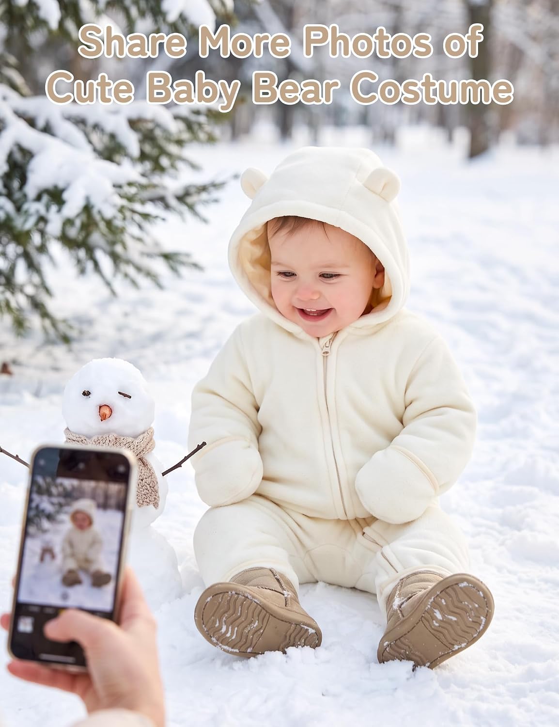 Detalle 1 de Babymine Baby Bear Snowsuit Fleece