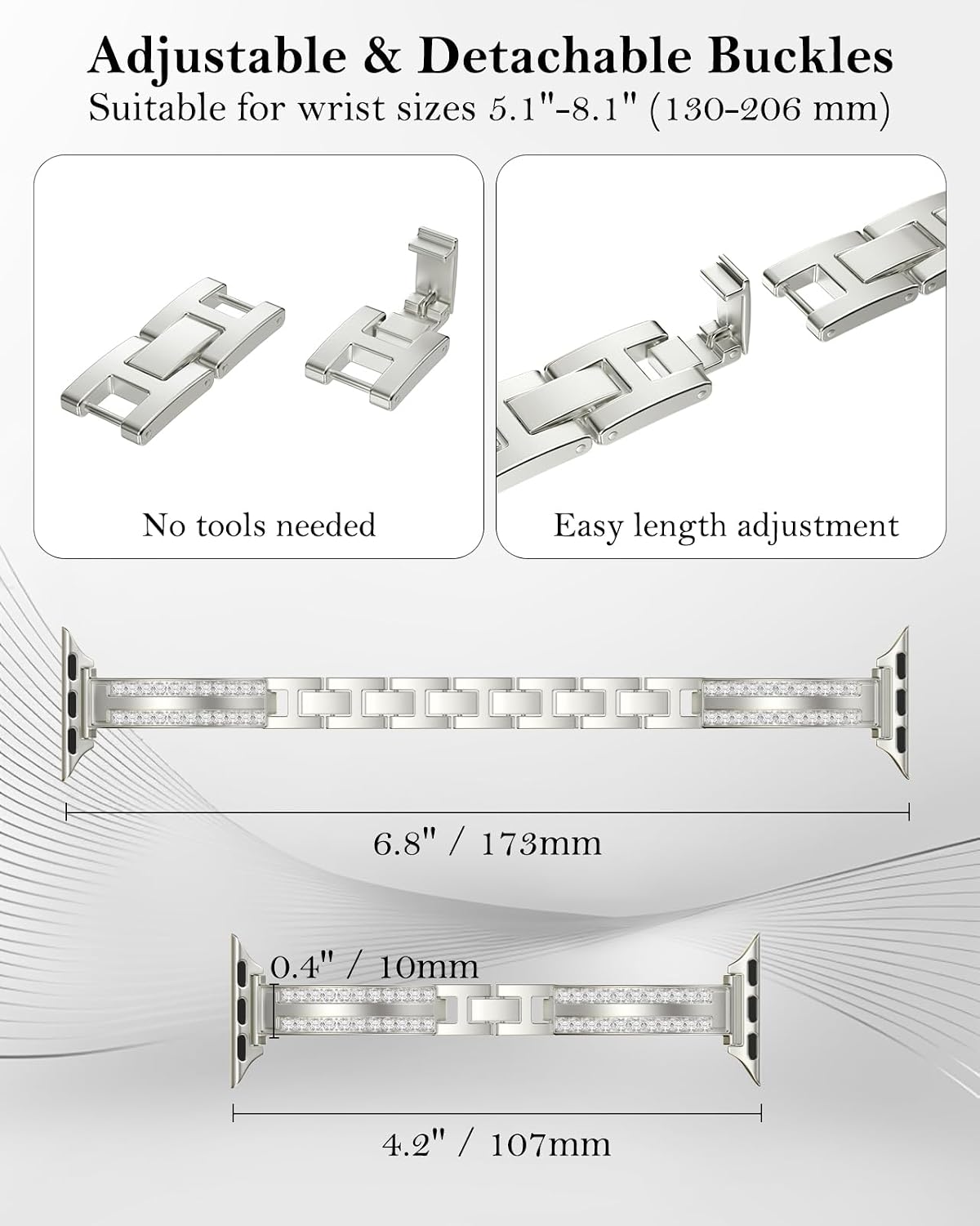 Detalle de Astorgos Apple Watch Band, Stainless Steel