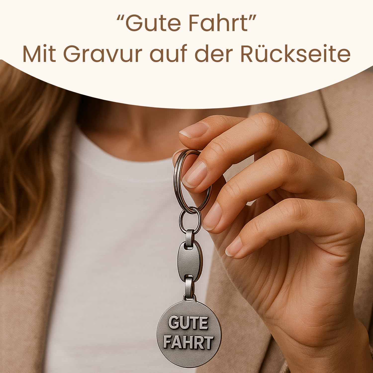 Thumbnail 1 de ELBKAISER Christopherus Auto-Schlüsselanhänger mit Schutzpatron-Motiv für Autofahrer