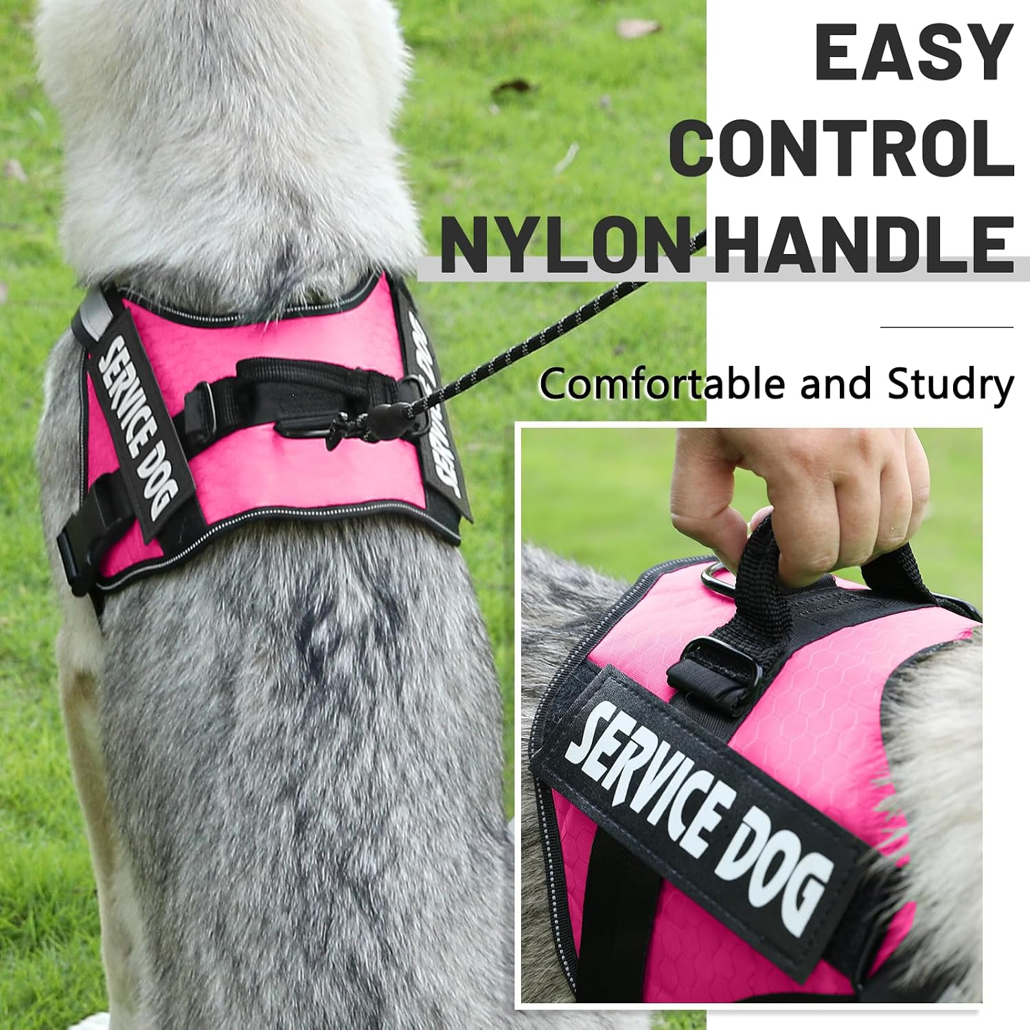 Thumbnail 4 de Belababy Soft No Pull Dog Harness (Small) with Adjustable Assistance Service Vest & Reflective Outdoor Training Strap