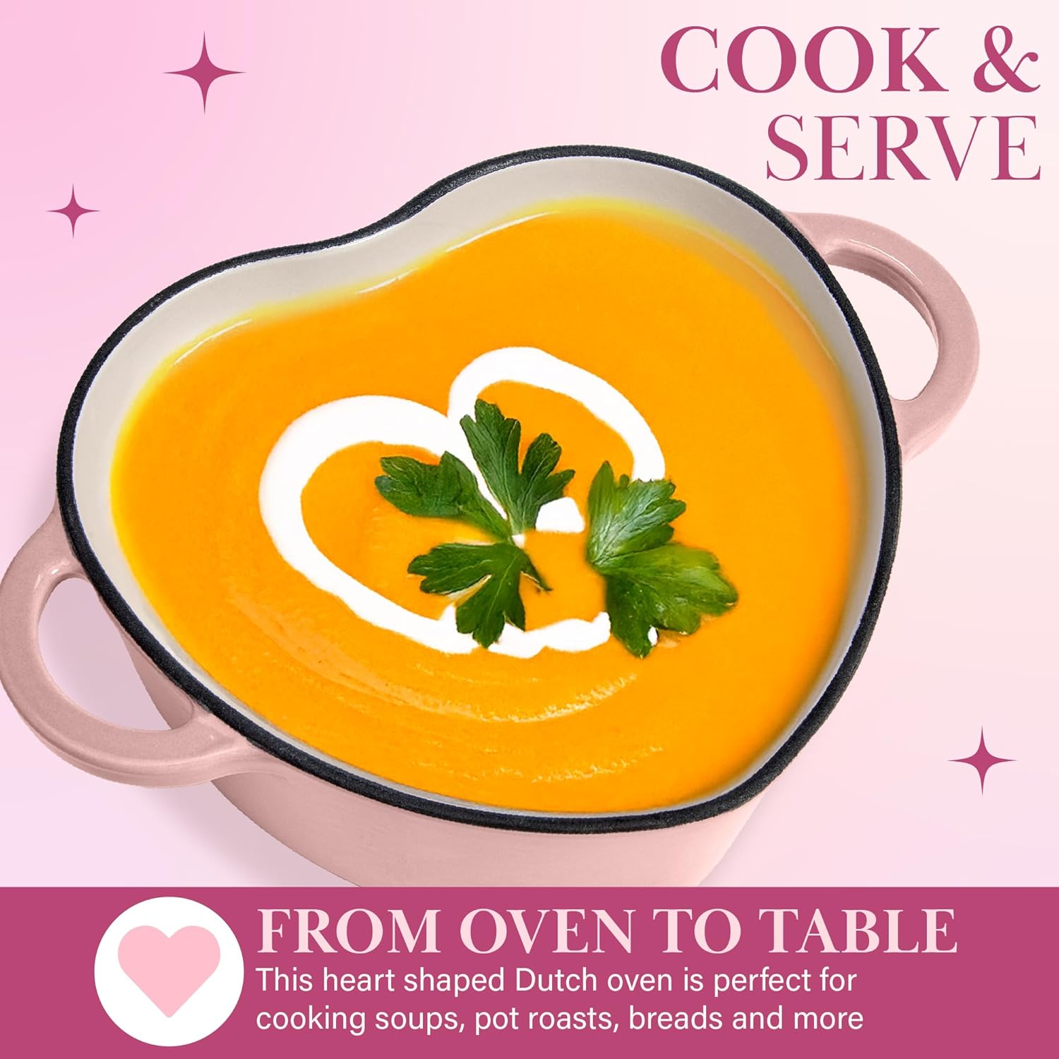 Thumbnail 2 de Paris Hilton Heart-Shaped Dutch Oven 2-Quart