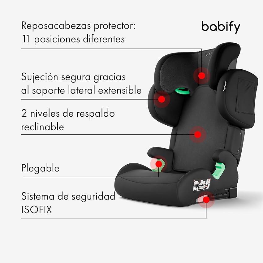 Detalle 2 de Babify FlexiFit Premium Silla coche 15–36 kg