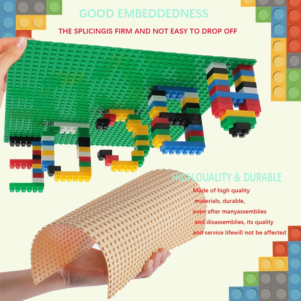 Thumbnail 2 de 8-teilige Bauplatten-Set (25,5 × 25,5 cm) – Classic Grundplatten, kompatibel mit LEGO Classic & ähnlichen Systemen