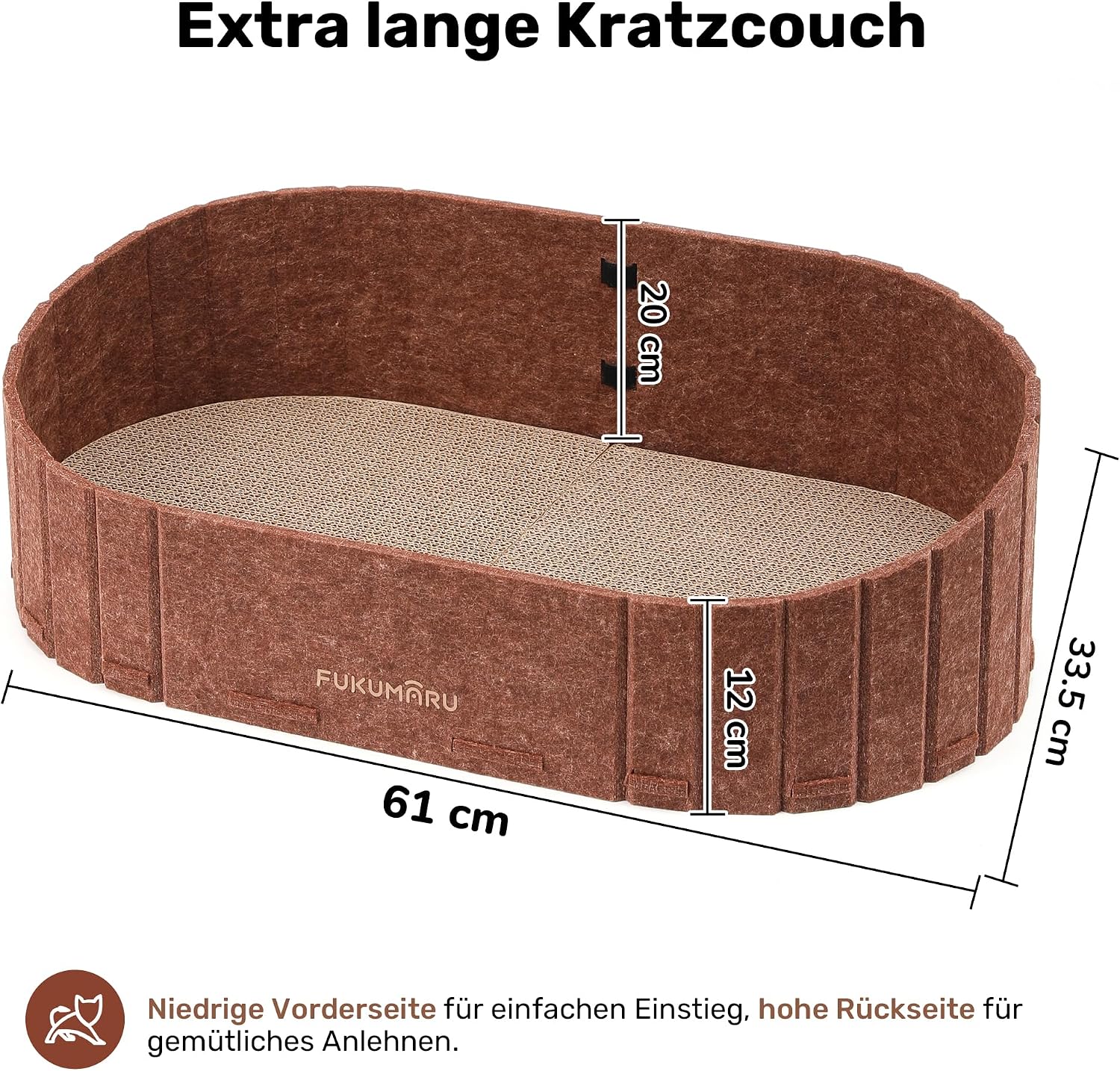 Thumbnail 5 de FUKUMARU Kratzbrett 61 cm Sofa-Form
