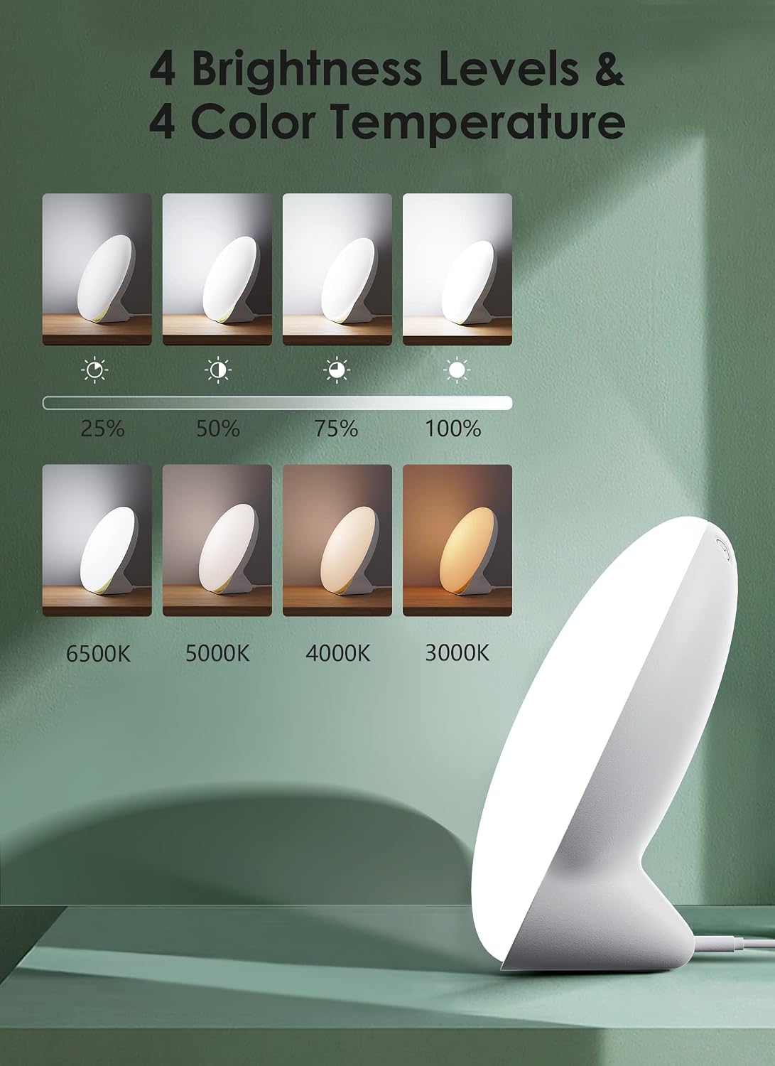 Thumbnail 2 de MediAcous ME-TL03 Light Therapy Lamp, 10,000 Lux with Timer and Touch Control