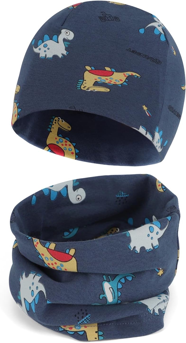 Detalle de Cheerful Mario Baby Cotton Beanie Hat and Loop Scarf Set – 0–10 Years