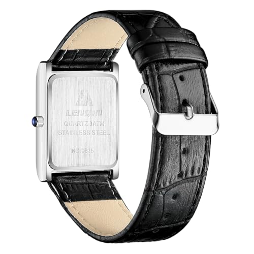 Detalle de LN LENQIN orologio da uomo al quarzo, quadrante rétro, cassa in acciaio