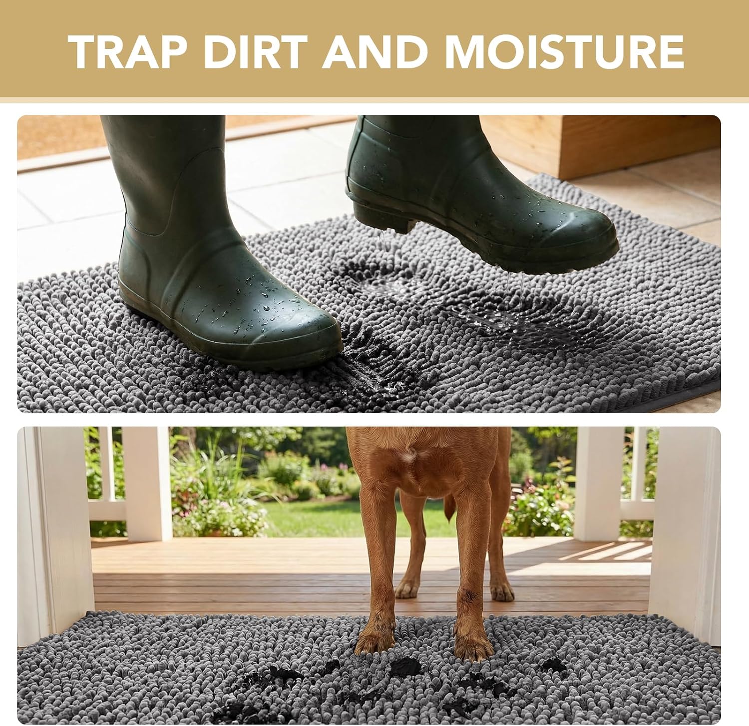 Detalle 2 de H.VERSAILTEX Chenille Dog Door Mat 24" x 36