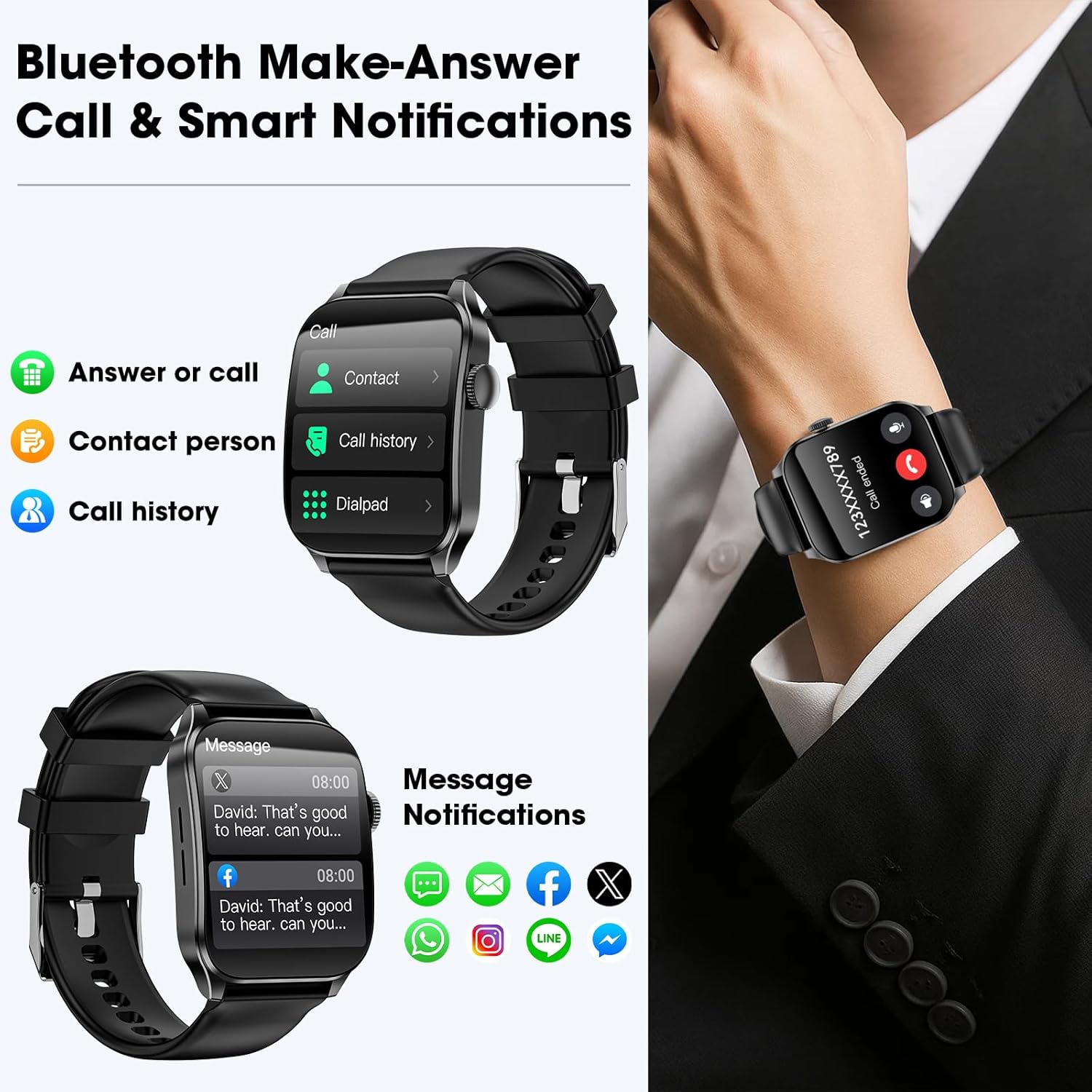 Thumbnail 1 de Haulvean Smart Watch for All-Round Fitness and Calls