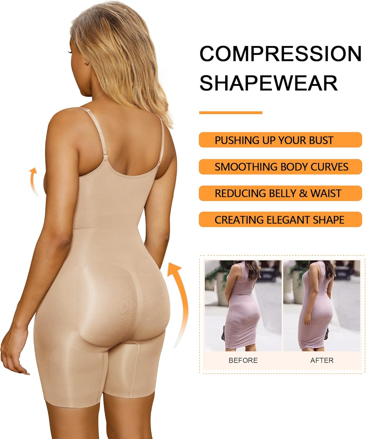 Thumbnail 4 de SHAPERX Body Shaper 1-piece Tummy Control