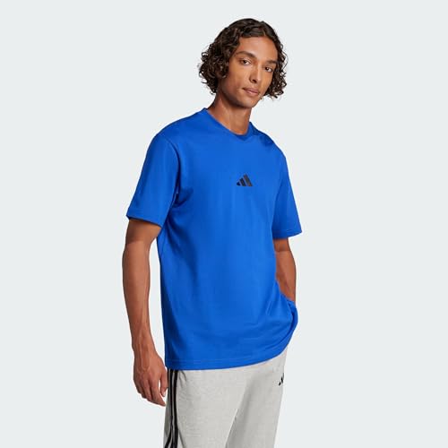 Detalle 2 de adidas Hombre Essentials Small Logo Single Jersey Shirt (XL) – Team Royal Blue/Black