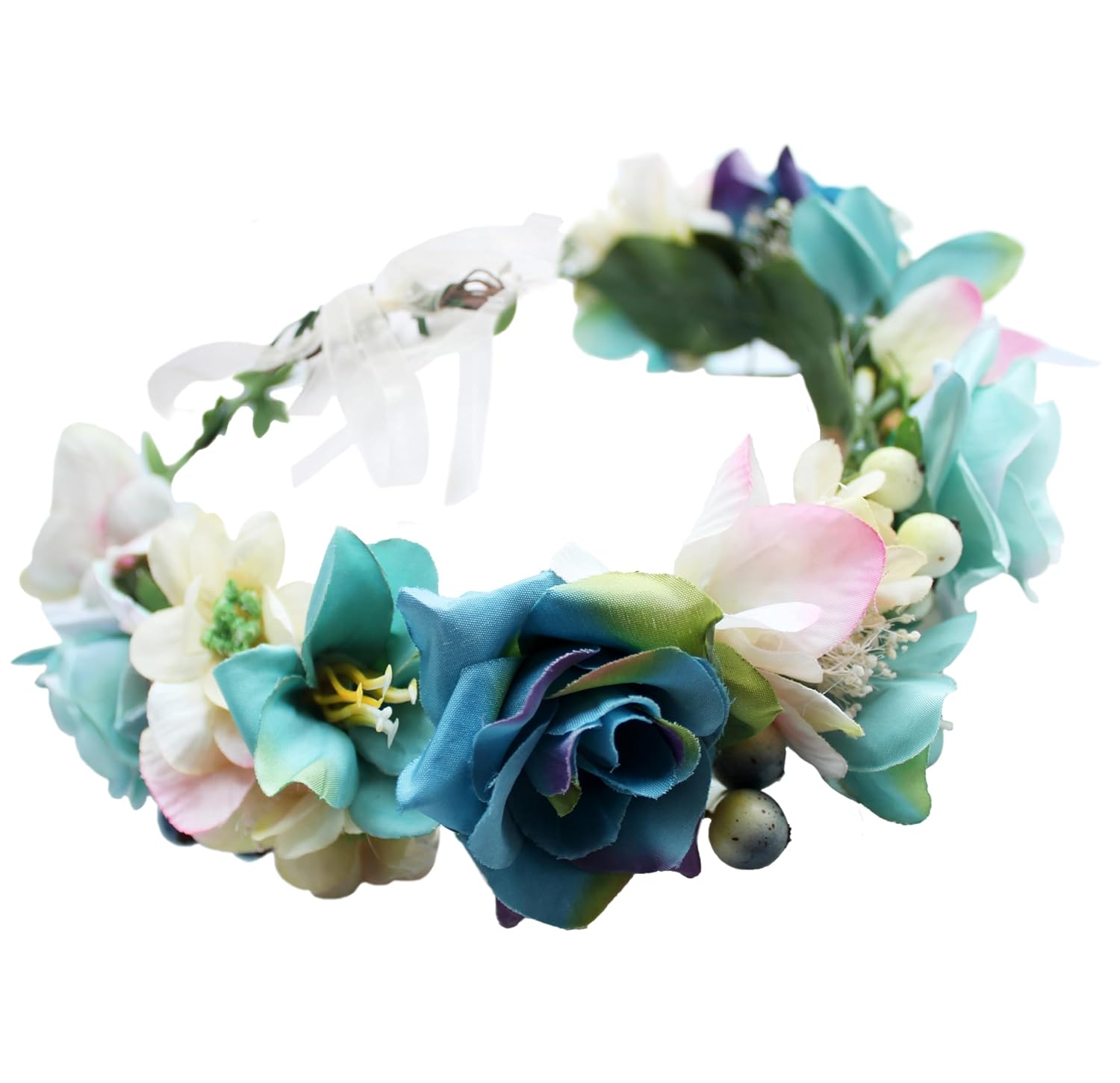 Detalle de Vivivalue Flower Crown Headband, 17.8-Inch