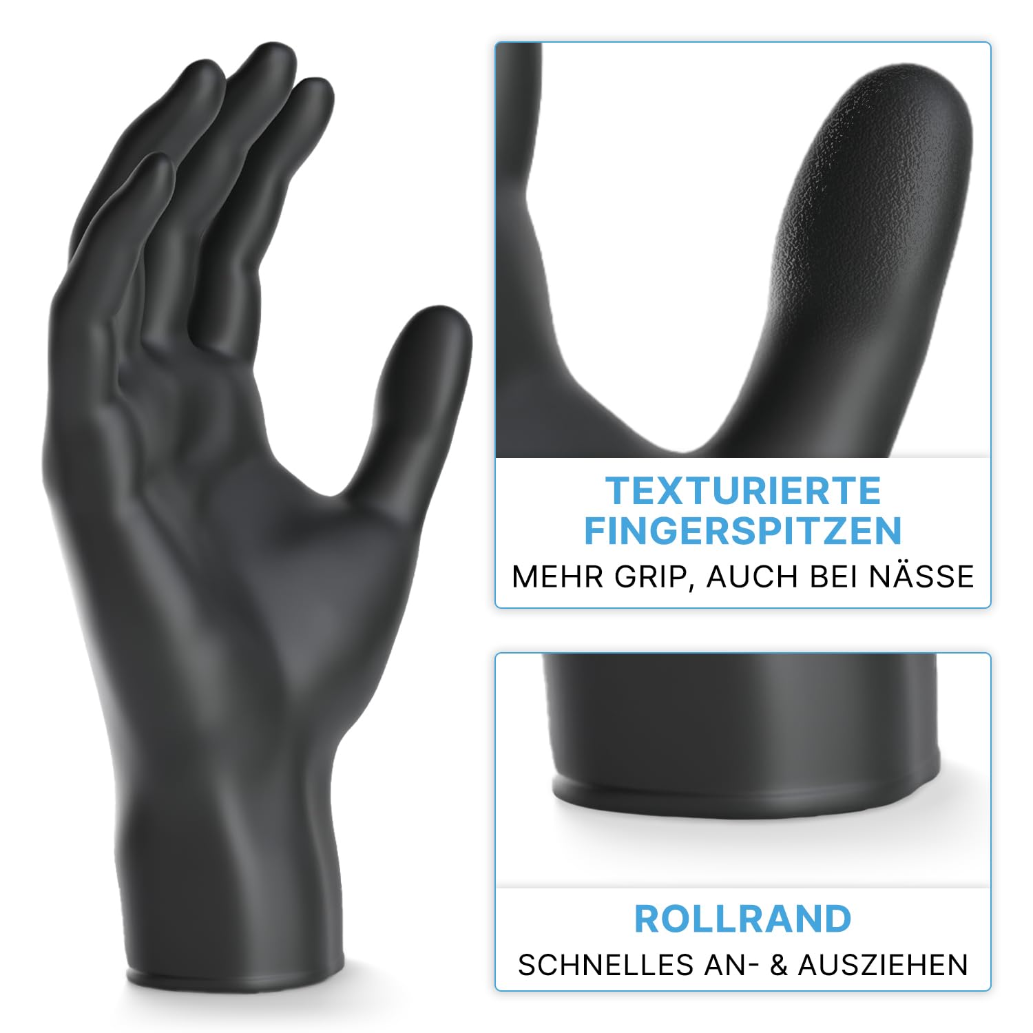 Detalle de ARNOMED 200x Einweghandschuhe Nitril M