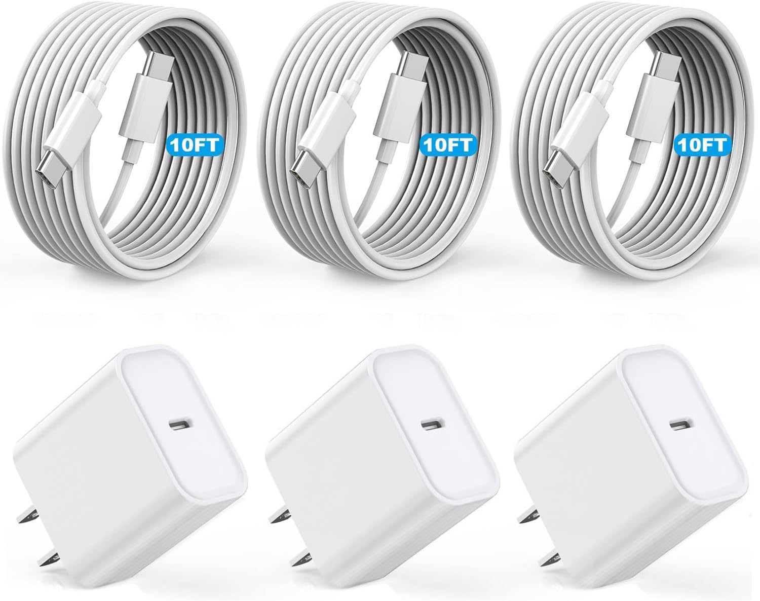 Detalle de Apple MFi 10ft USB‑C to USB‑C Cable 3‑Pack