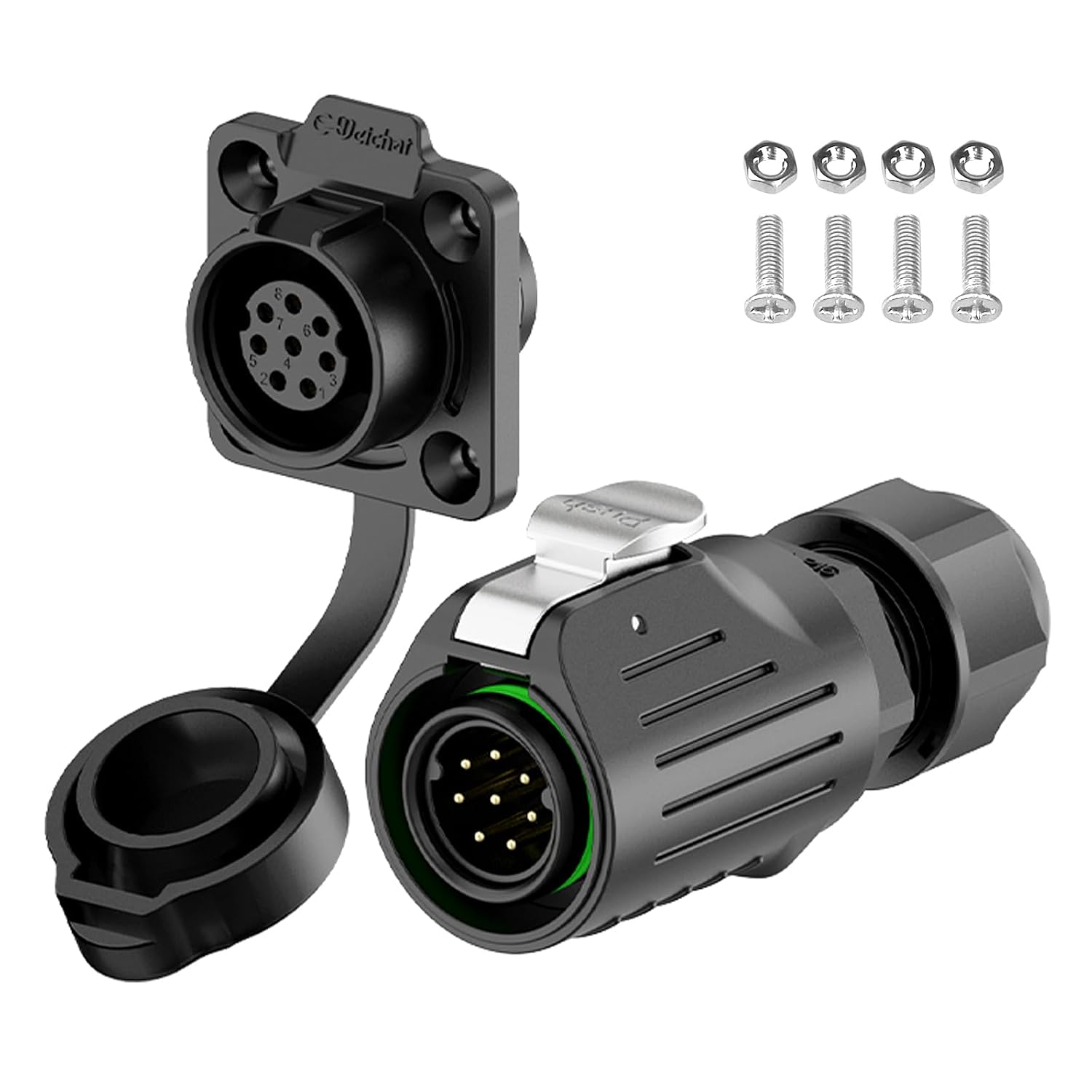 Thumbnail 6 de E-WeiChat EW-LP16 IP68 waterproof M16 4-pin circular connector (male plug + female socket)