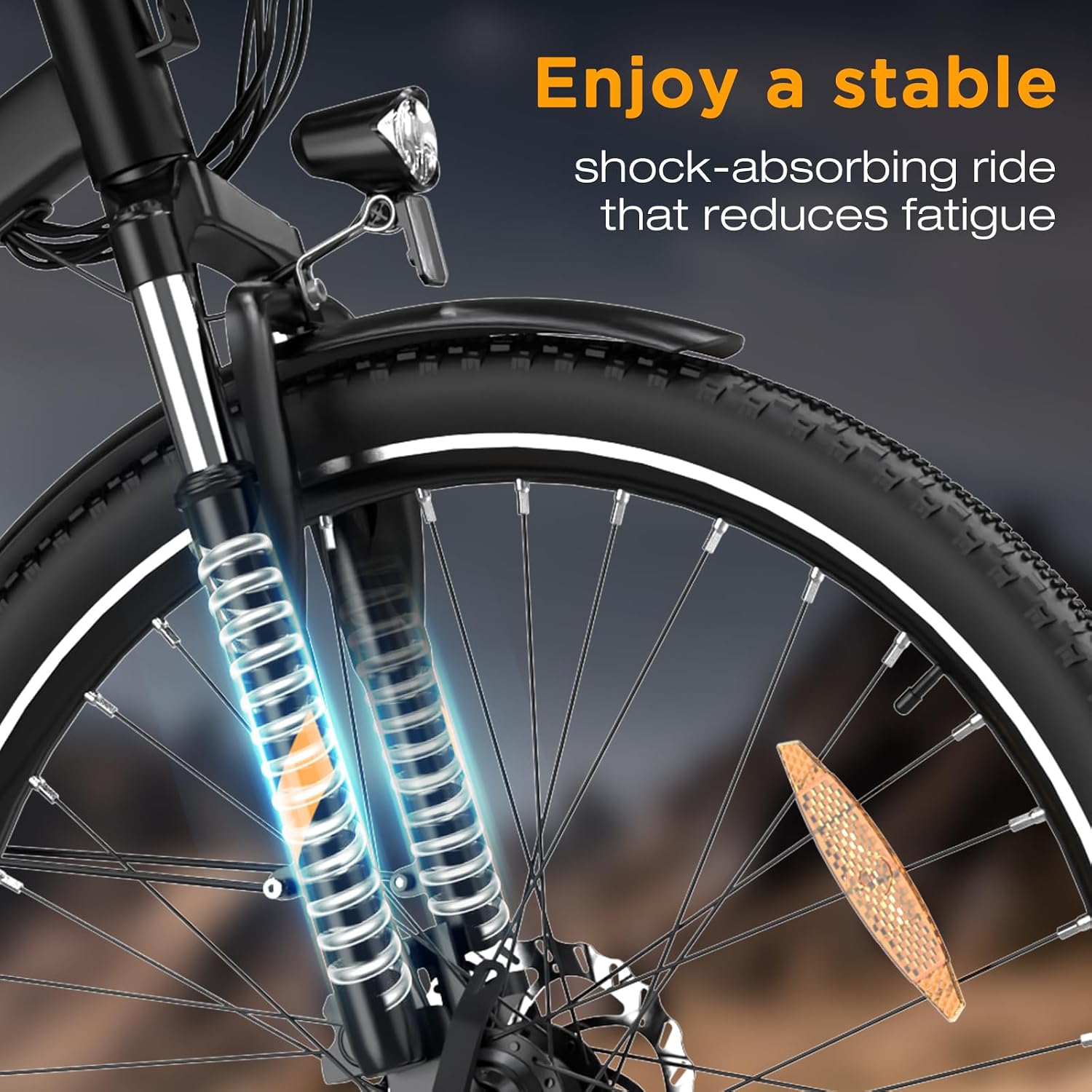 Detalle de HITWAY 27,5"/28" E-Bike Trekkingrad mit 36V 13Ah Akku, 250W Motor und 7 Gängen (Pedelec)