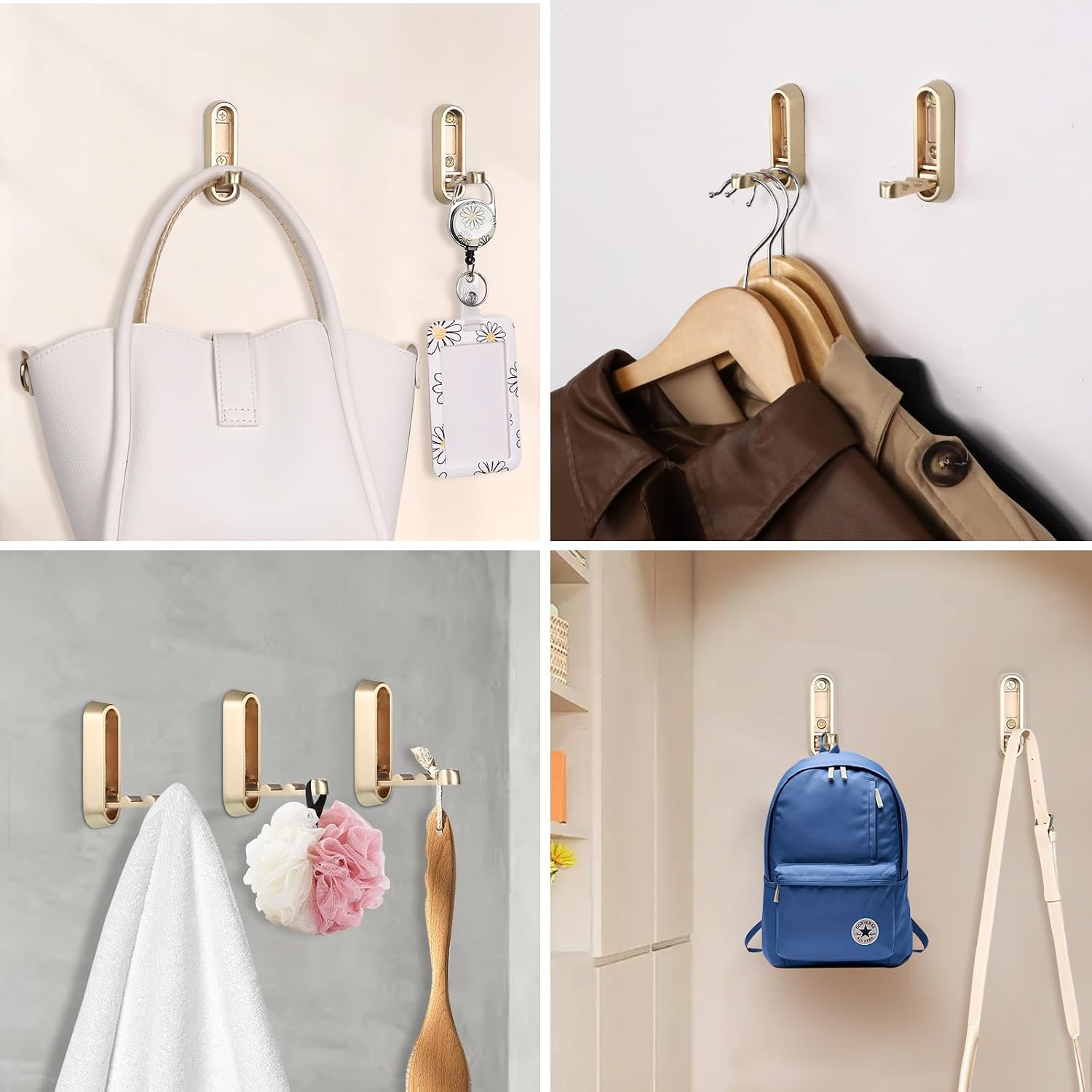 Thumbnail 6 de Dntorx Folding Wall Hooks, Zinc Alloy
