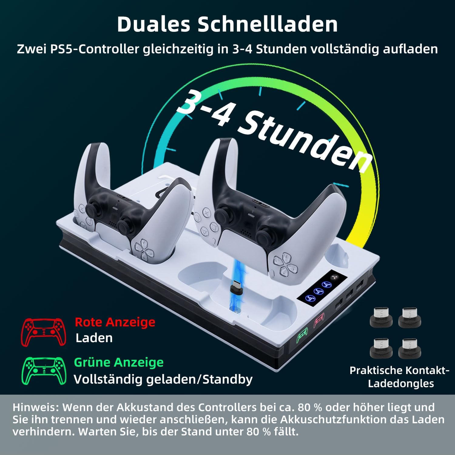 Detalle de Tolesum PS5 Standfuß mit Lüfter