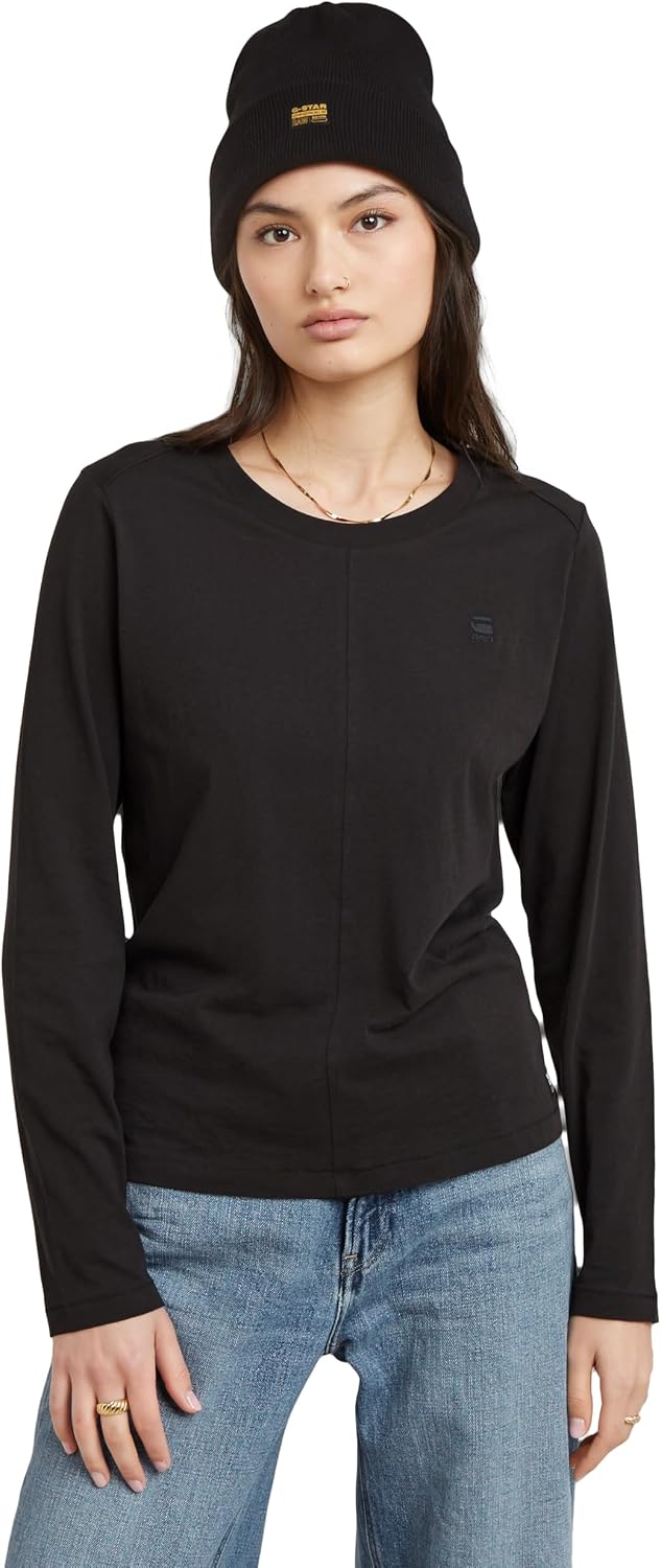 Detalle de G-Star RAW Haut Front Seam pour Femme – Élégance sobre et confort au quotidien