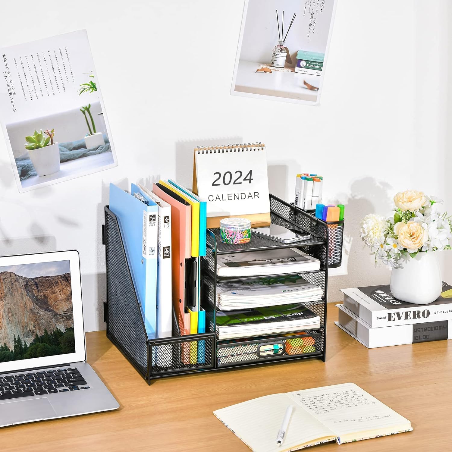 Thumbnail 4 de Marbrasse 5-tier desk organiser with drawer