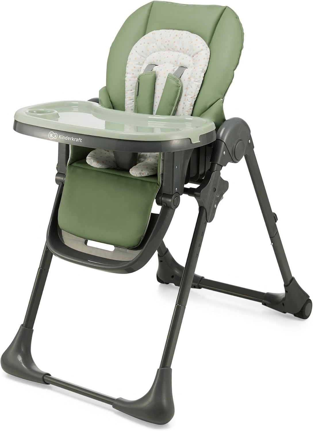 Detalle de Kinderkraft Tummie 2-in-1 High Chair & Bouncer, Green