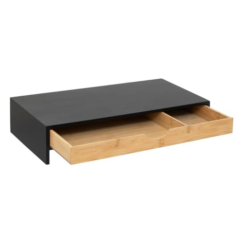Detalle 2 de 5 five simply smart 5five – Réhausseur de Moniteur en Bambou Noir, 47 x 25 x 10 cm avec Tiroir de Rangement