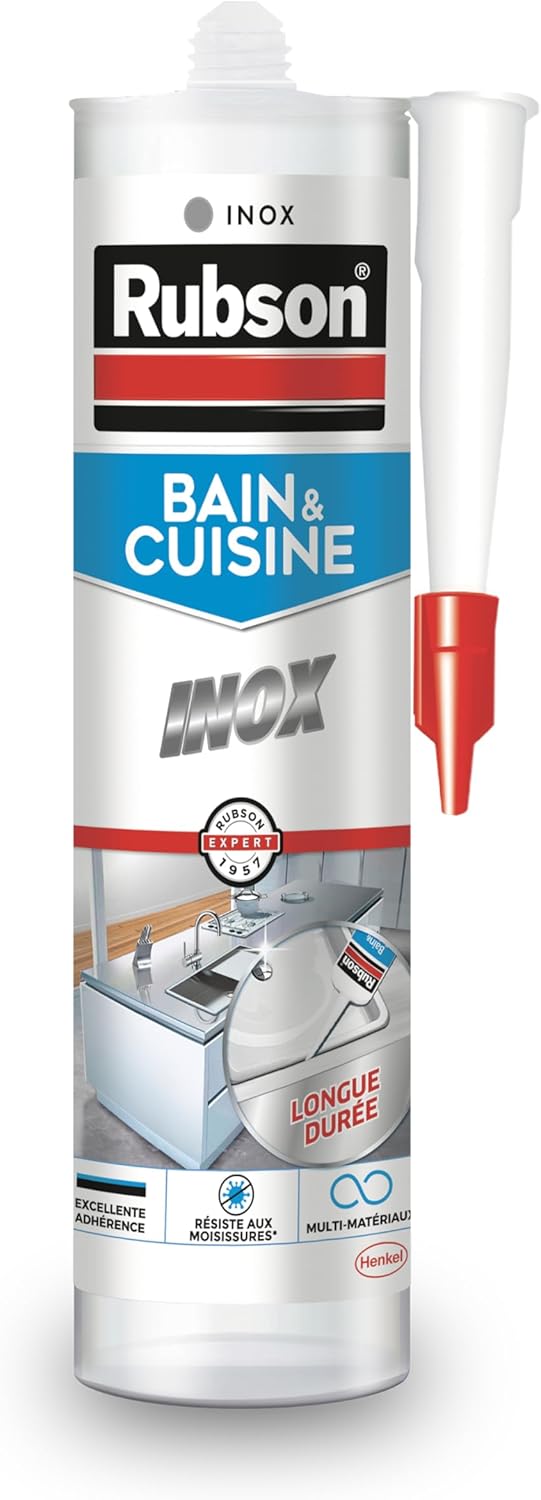 Thumbnail 6 de Rubson Mastic Bain & Cuisine Noir Intense 280 ml — joint silicone multi-matériaux renforcé et antifongique