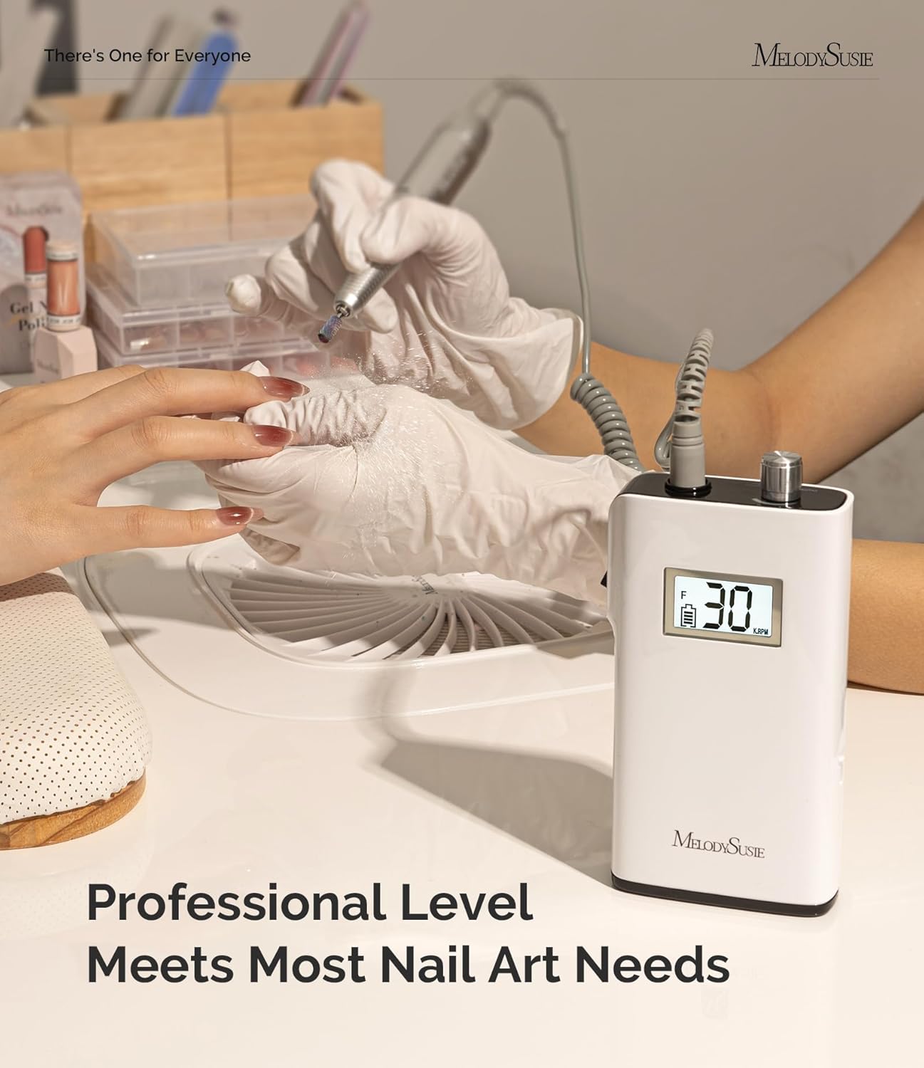 Thumbnail 4 de MelodySusie SC320H Entry-Level Clip-On Rechargeable Nail Drill (30,000 RPM) with LCD