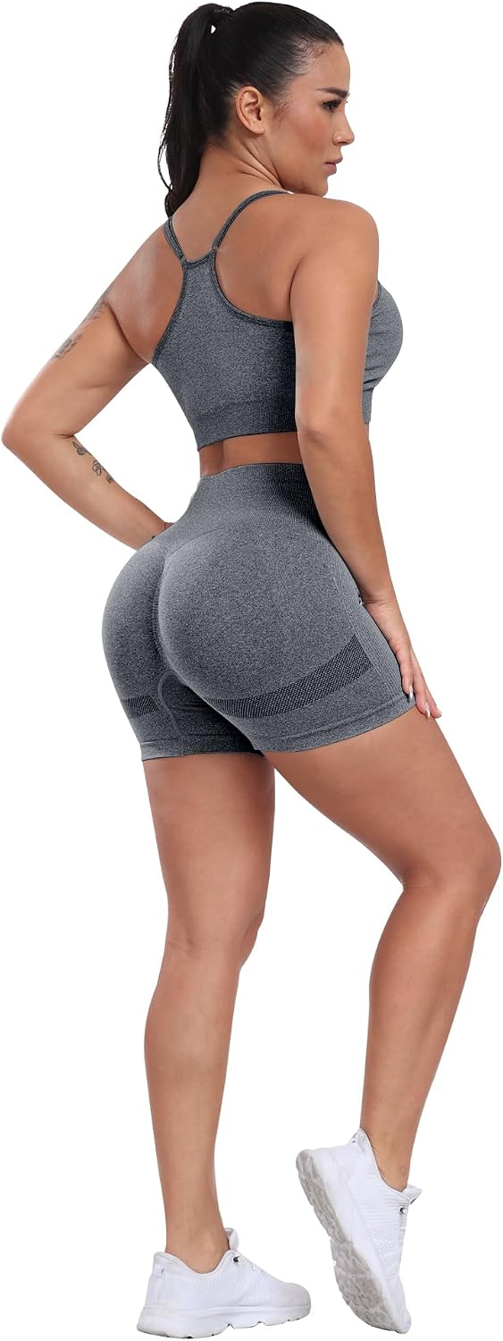 Thumbnail 4 de CHRLEISURE Women's 4 Pack High Waist Scrunch Shorts