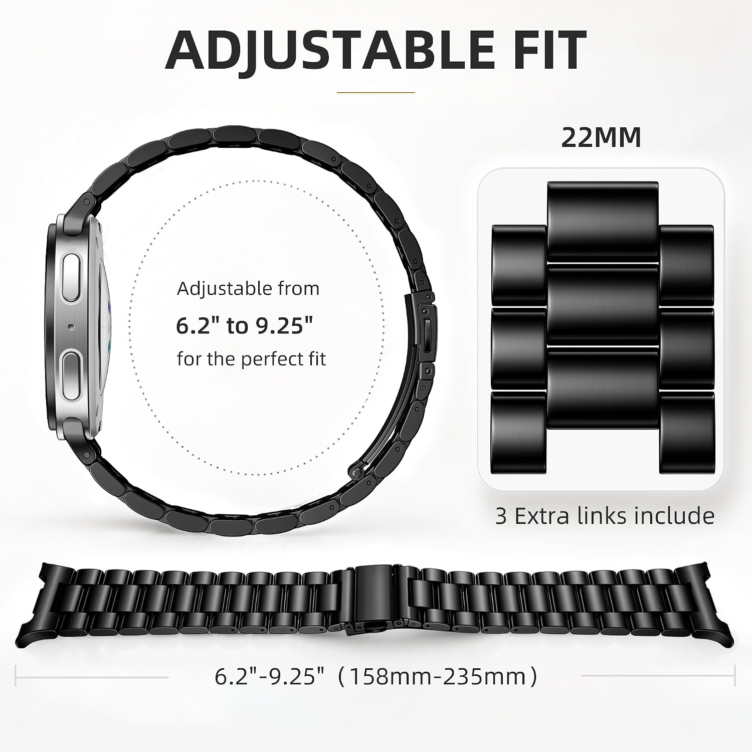 Detalle 2 de Lerobo Samsung Galaxy Watch Band, 316 Stainless Steel